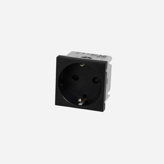 Schuko Socket Module/Type F/45Mm/Black Socket module Buster & Punch