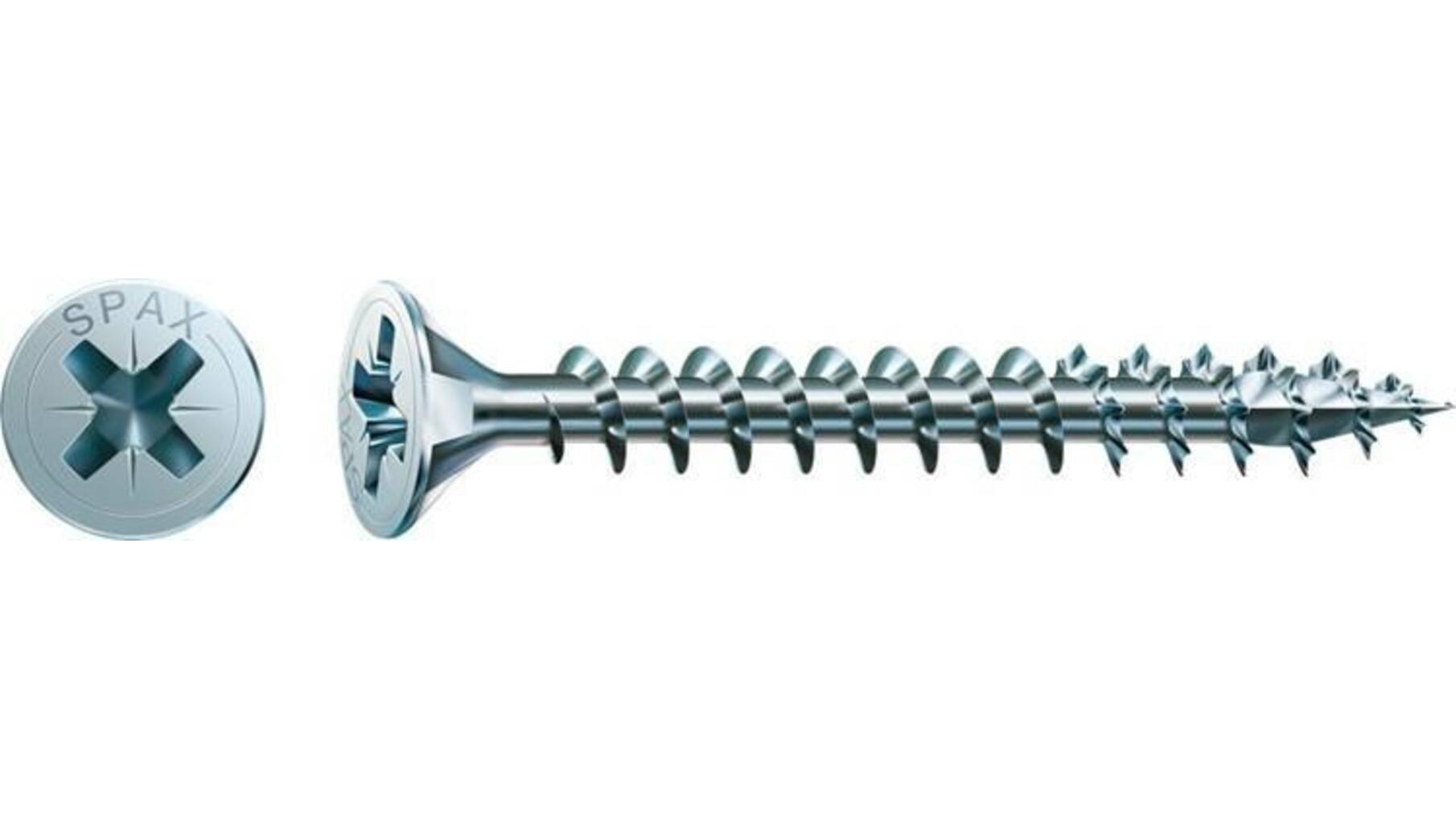 Spax kruiskop 4,0x70 PK verzinkt voldraad VE= 500 st Screws Spax